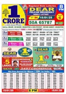 dear lottery result today 8pm